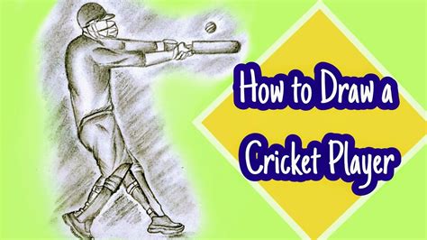 How To Draw A Cricket Player Step By Step Easy Cricket 2020 Youtube