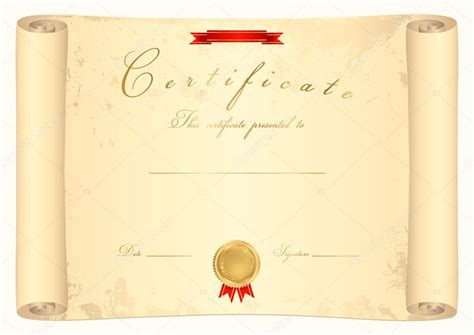 Certificate Scroll Template 6 Templates Example Templates Example