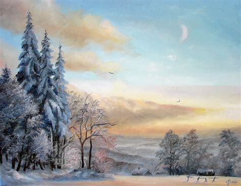 Pastel Winter Landscape Christmas Specila Offer 125 Painting