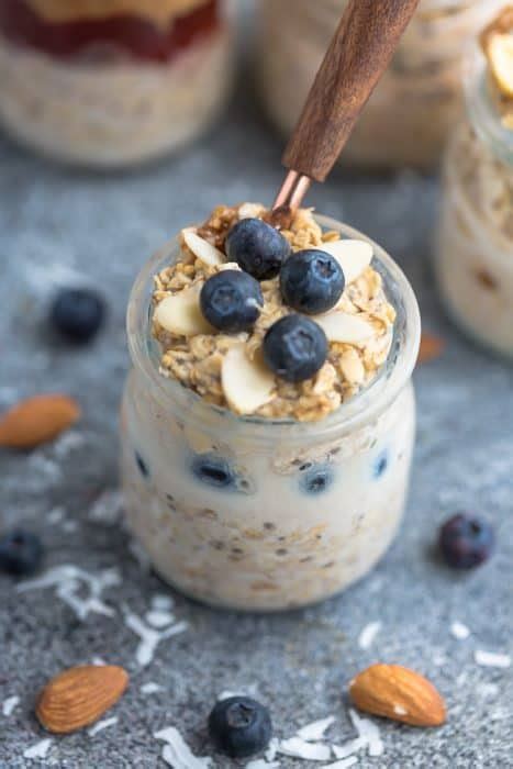 Easy Blueberry Overnight Oats Recipe Delicious Meal Prep Breakfast