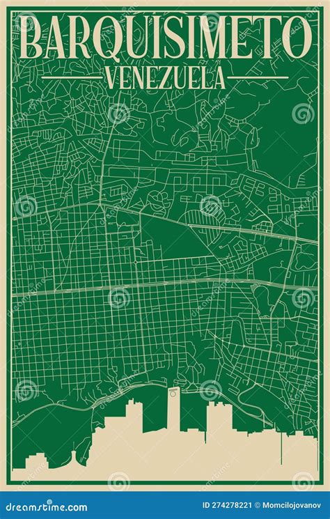 Barquisimeto City Bolivarian Republic Of Venezuela Lara State Map