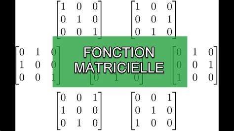 Utilisez dans la même formule les fonctions matricielles imbriquées
