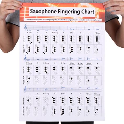 Saxophone Fingering Chart Chord Spectrum Portable Chords Cheat Sheet