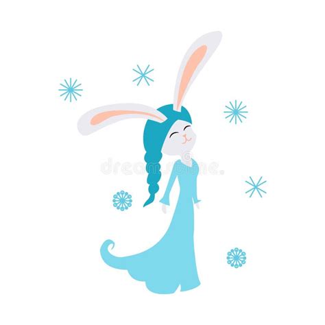 Snow Rabbit Stock Vector Illustration Of Animal Sport 54856456