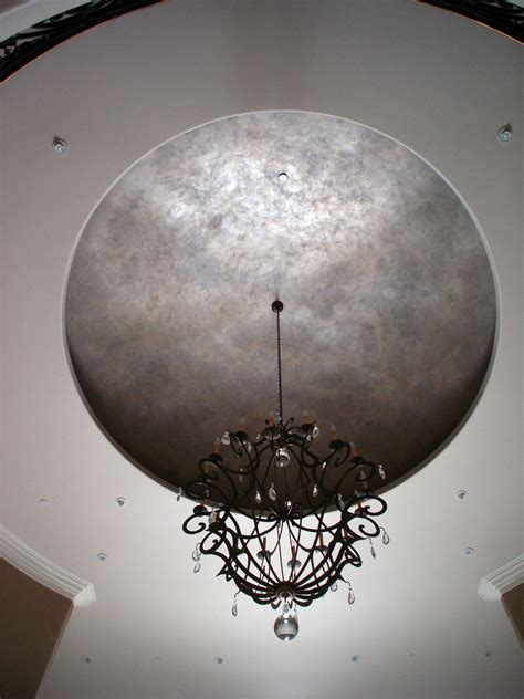 When the idea for a white ceiling in the dining room is not acceptable but you are on a budget and yet you want to have one of the most eye catching dining room ceiling designs are the ceiling domes. ShimmerStone-Foyer Dome | Dome ceiling, Ceiling, Painted ...