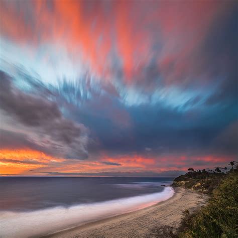Colorful Swamis Sunset Square Photograph By Larry Marshall
