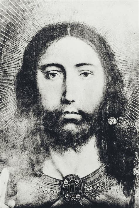 Retrato De Jesus Cristo Em Manto Branco No Pôr Do Sol Foto De Stock Imagem De Padre Deus