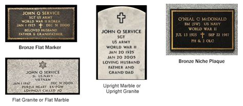 Veterans Grave Markers Issued By The Us Government