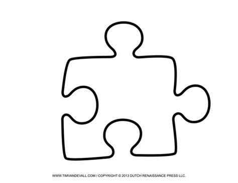 Free Puzzle Piece Template Blank Puzzle Pieces Pdf Tims Printables