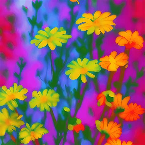 Neoimpressionism Flowers Art Painting Photograph · Creative Fabrica