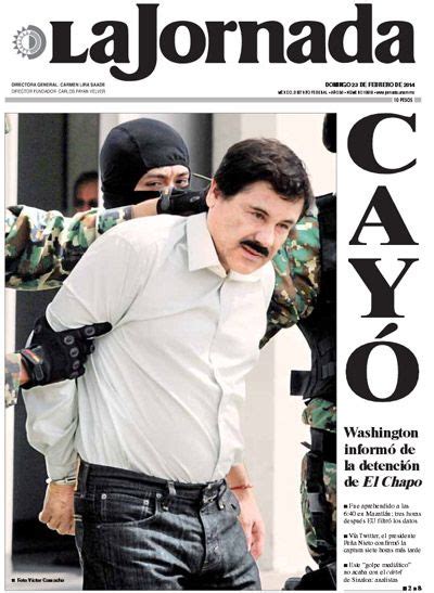 Portada Del Diario La Jornada Un Día Después De La Captura Del Narcotráficante Joaquín El Chapo