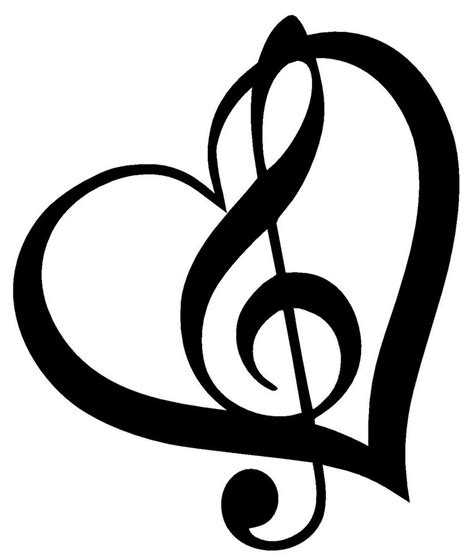 This week i sang heart of stone from six: TREBLE CLEF HEART Vinyl Decal Sticker Car Window Wall Bumper Music Symbol Guitar | eBay