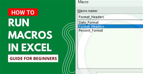 How To Run Macros In Excel Guide For Beginners Earn Excel