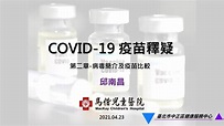 「COVID-19疫苗釋疑」第二章-病毒簡介及疫苗比較 - YouTube