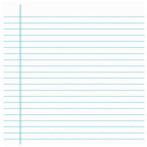 Notebook Paper Template For Word