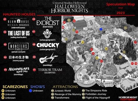 Thrillnetwork First Halloween Horror Nights 2023 Speculation Map