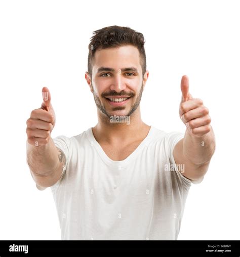 Beautiful And Happy Man Smiling With Thumbs Up Stock Photo Alamy