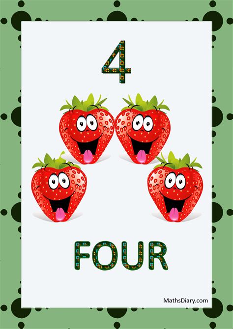 Learning Counting And Recognition Of Number 4 Worksheets
