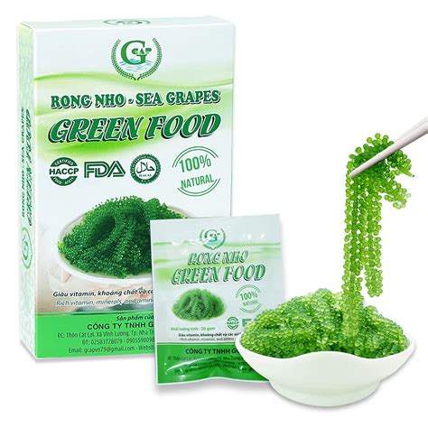 Green Food Sea Grapes Dehydrated Lato Organic Seaweed