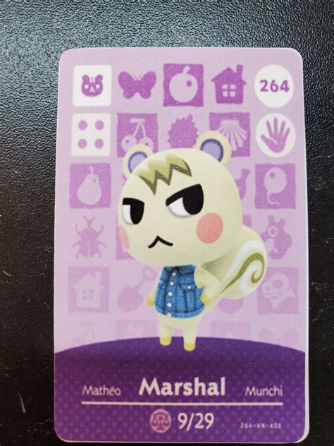 Maybe you would like to learn more about one of these? 264 Marshal Amiibo Card for Animal Crossing FAN made