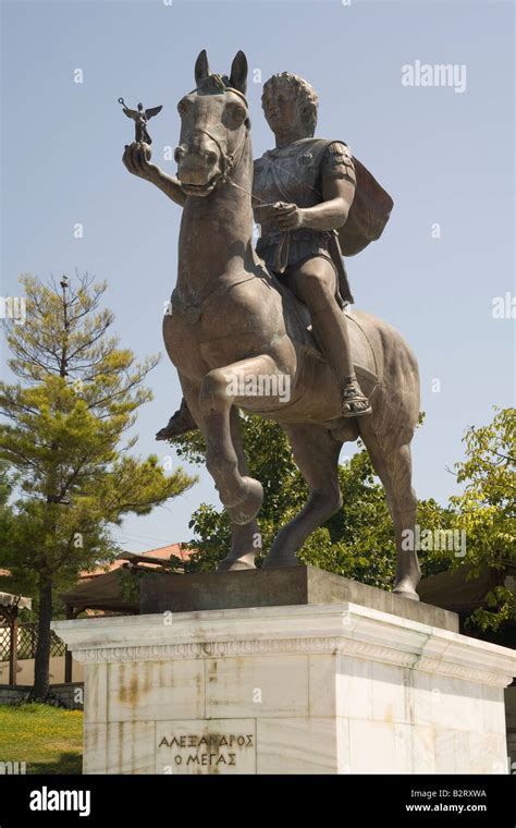 Greece Macedonia Pella Alexander The Great Statue Stock Photo Alamy