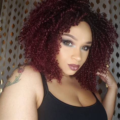 Get the best deal for outre curly human hair extensions from the largest online selection at ebay.com. Burgundy Curls || @kattillmantheartist || @outre_hair ...
