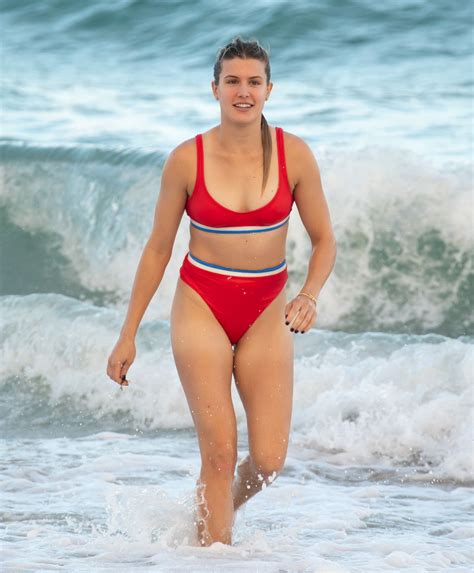 EUGENIE BOUCHARD In Bikini On The Beach In Miami 11 12 2018 HawtCelebs