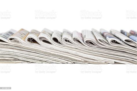 Assortment Of Folded Newspapers Stock Photo Download Image Now Istock