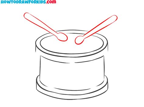 How To Draw A Drum Easy Drawing Tutorial For Kids