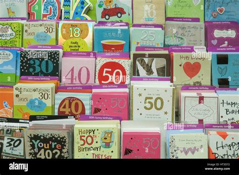 Milestone Birthday Cards At Kmart Nyc Usa Stock Photo Alamy