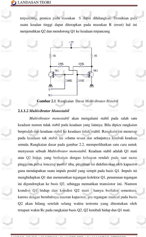 Bab Ii Landasan Teori 21 Rangkaian Pembangkit Pulsa Clock Rangkaian