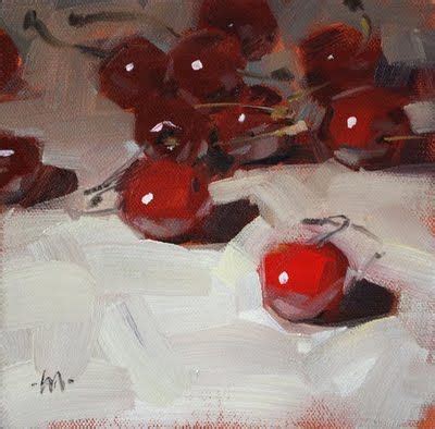 Daily Paintworks Cherry Crowd Original Fine Art For Sale