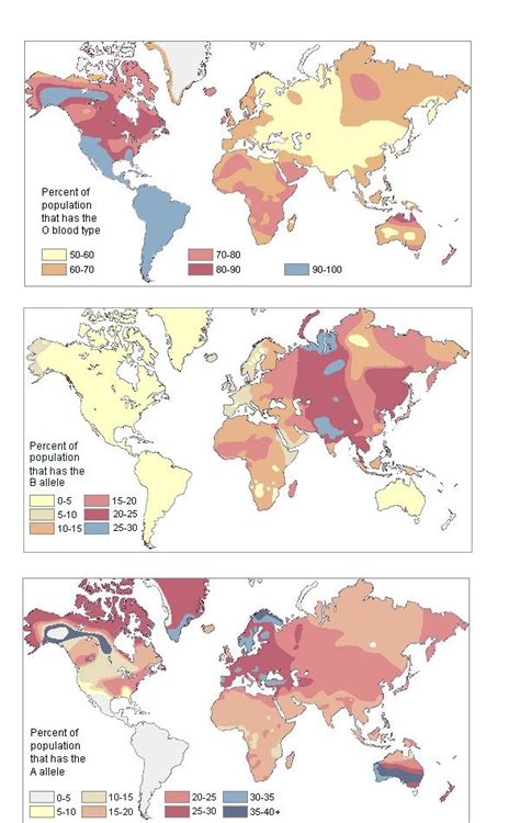 Blood Type World Map Map Of Western Hemisphere