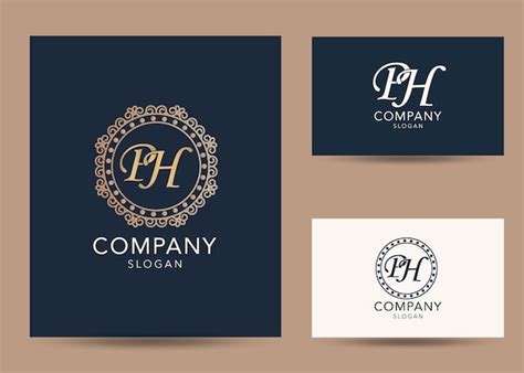 Premium Vector Modern Monogram Initial Letter Ph Logo Design Template