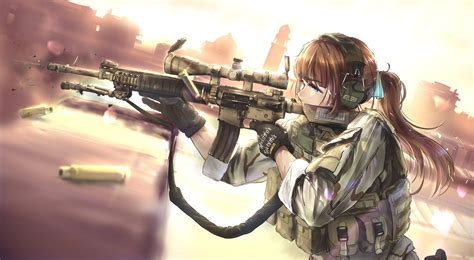 Anime Girl Sniper Wallpapers Wallpaper Cave