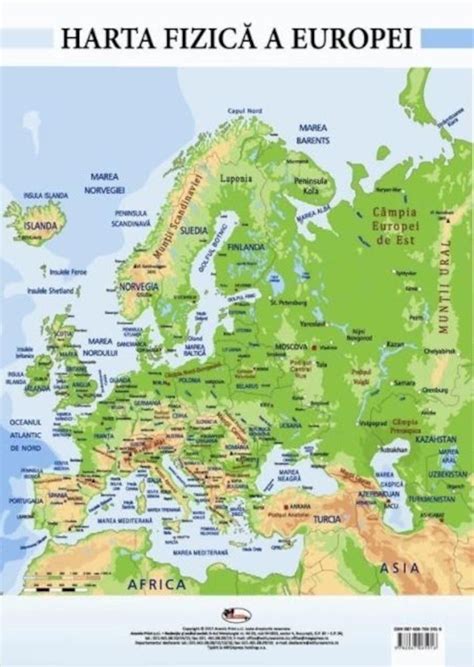 Harta Fizica A Europei Harta Romaniei
