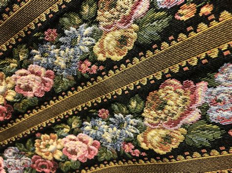 Victorian Flower Tapestry Fabric Made In Belgium Etsy Uk