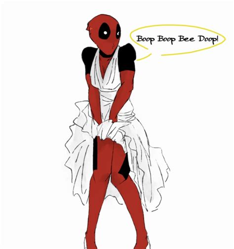 Dressed Like Marilyn Monroe Deadpool Fuck Fantasy