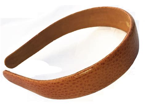 1″ Wide Leather Headband Genuine Calf Skin Pebbled Leather Headband