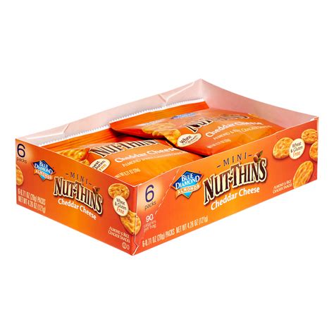 Mini Nut Thins Gluten Free Crackers Cheddar Cheese 6 Pack