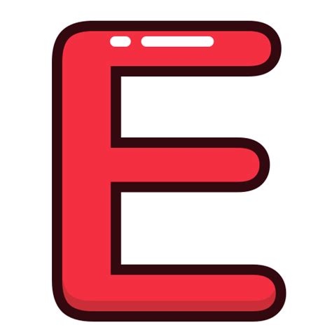 Alphabet E Letter Letters Red Icon