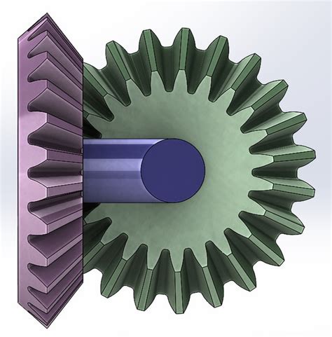 Straight Bevel Gear Transmission 2 Gears 3d Cad Model Library Grabcad