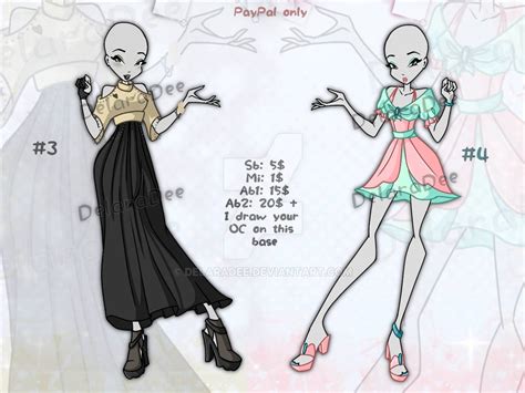 Outfits Designs Adoptables 2 Closed By Delaradee On Deviantart