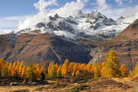 Matterhorn And Autumn Stock Image Image Of Clouds Beautiful 162535829