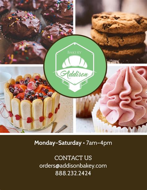 Sweets And Treats Bakery Menu Flyer Template Mycreativeshop