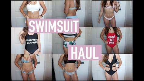 affordable swimsuit try on haul youtube