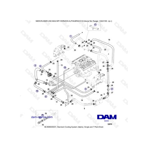 Mercruiser Mag Mpi Horizon Standard Cooling System Dam Marine