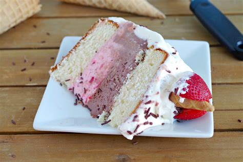 Neapolitan Ice Cream Cake Homemade Food Meanderings