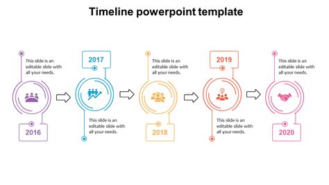 Multicolor Download Timeline Powerpoint Template