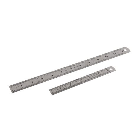 1 Pc Stainless Steel Double Side Straight Ruler 15cm6 Inch 30cm12